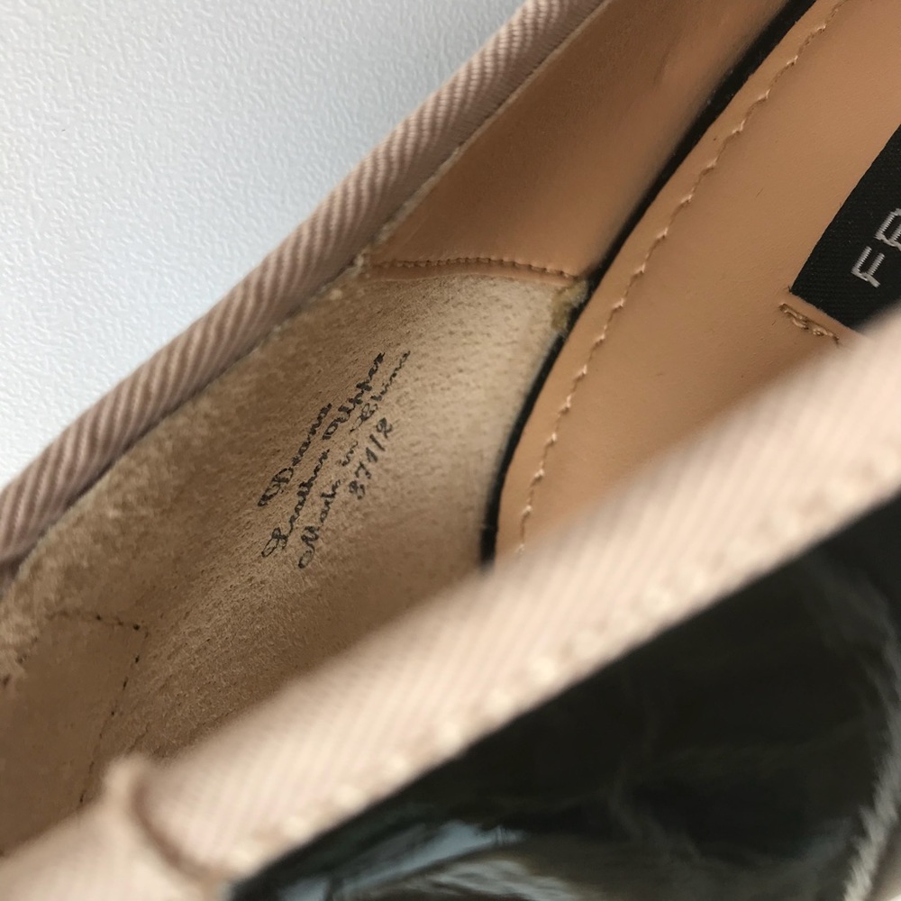 French Connection Black Peep Toe heel Size 7 1/2 - Picture 6 of 7